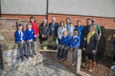 Our lady's pupils in the new outdoor learning