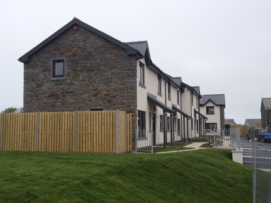 Photo of the completed properties on Penmorfa, Tywyn