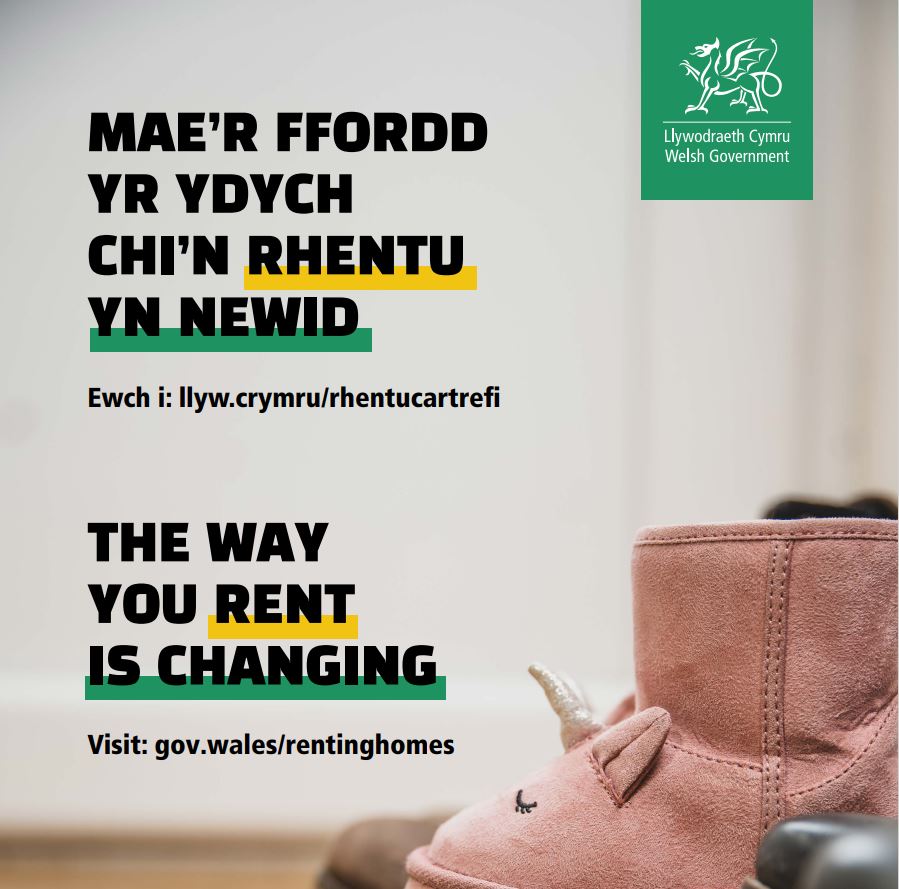 Renting homes wales graphic by Welsh Government