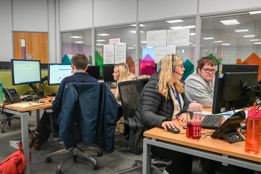 Pupils of Academi Adra course in our call centre