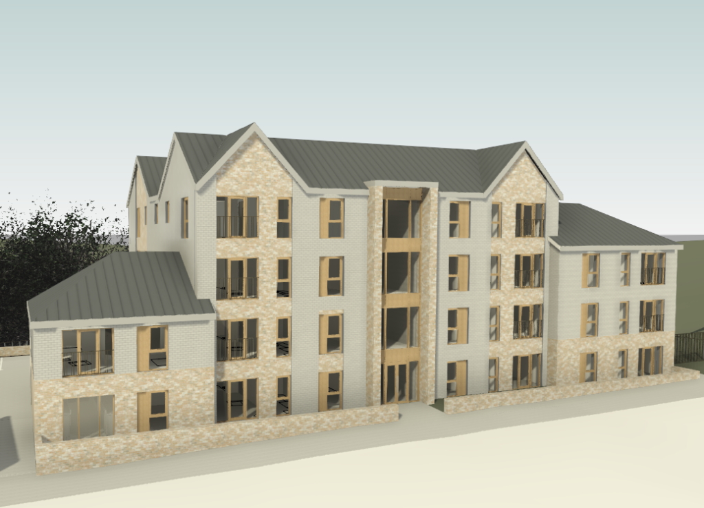 Artist impression of new flats