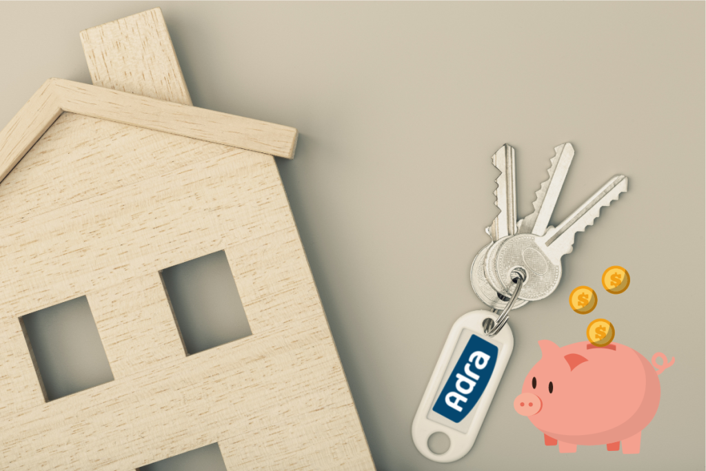 gRAPHIC OF PIGGY BANK AND HOUSE KEYS