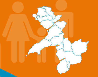 map of Gwynedd and family gaphics