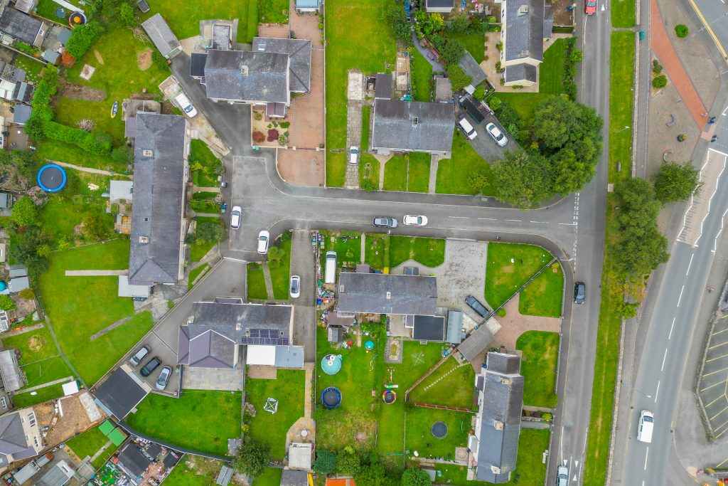 Picture of our homes in Llanberis - birds eye view.