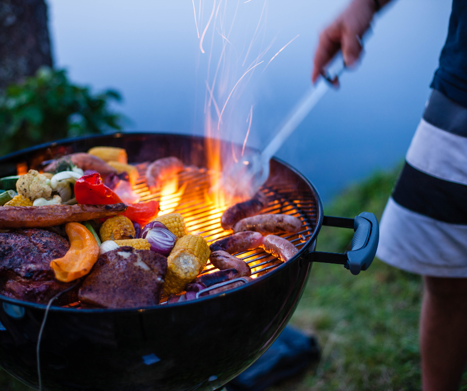 image of food cooking on a barbeque.