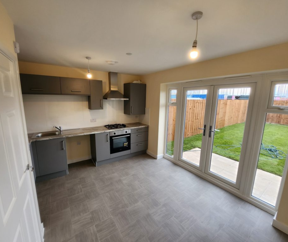 kitchen in a new build