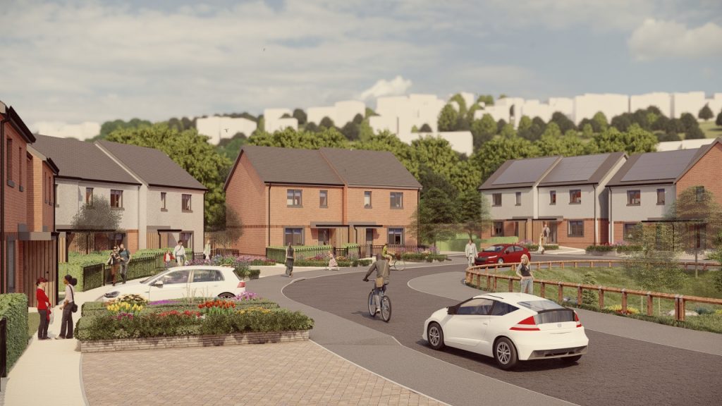 Artist impression of how the houses in Penrhyn Bay will look
